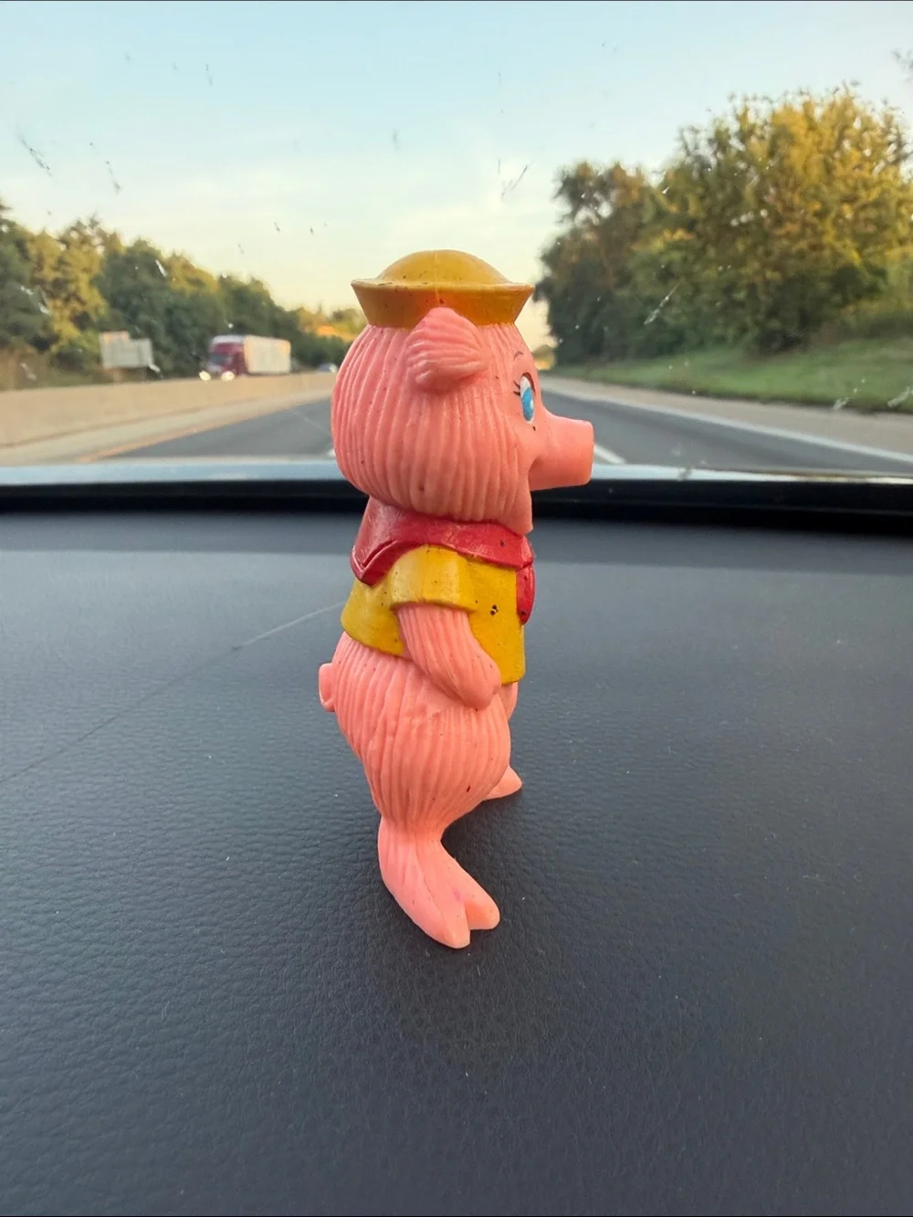1988 Three Little Pigs Character Figure HG Toys Yellow w/ Red Lollipop